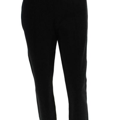 Donna Karan New York Womens Elastic Waistband Straight Leggings Pants Gray 12