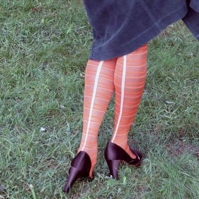 Orange Fashion Tights - Omsa Hypnosi Tights