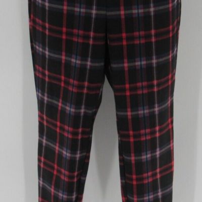 Junior’s SO High Rise Leggings in Plaid Black Red Blue w/ Pockets Size XXL: New