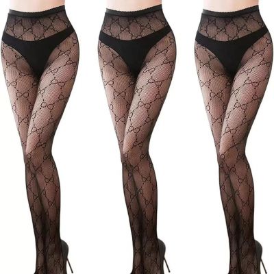 3-Pack Sexy Fishnet Stockings Fashion Tights for Women