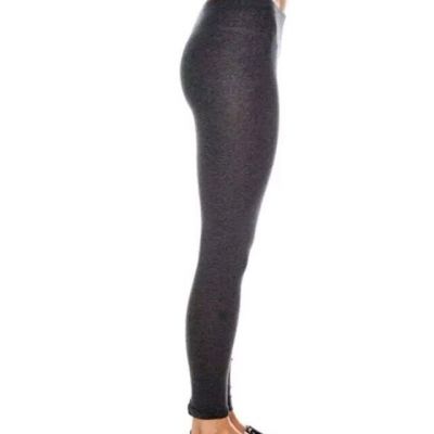 Bozzolo Grey Plain Basic Solid Cotton Ankle Length Long Full Leggings