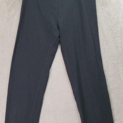 Victoria's Secret Cropped Legging Womens Size Small Black Cotton Elastic Waist