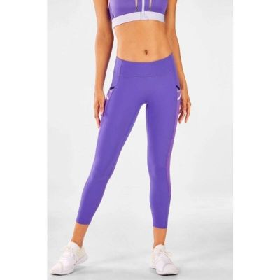 Fabletics Legging L Trinity Motion365 Mid Rise 7/8 Mesh Pockets Electric Violet