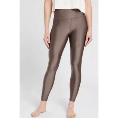 Athleta Elation Shine Tight Leggings Workout Coffee House Brown Medium Petite MP