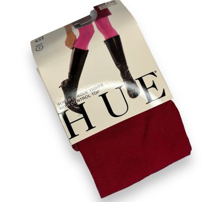 Hue Super Opaque Tights Women’s Size 2 Deep Red 1 Pair