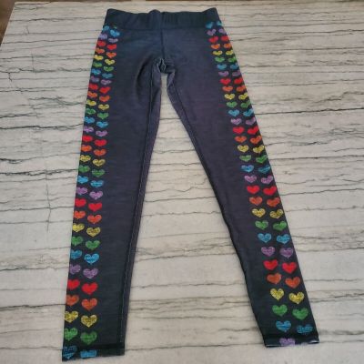 Terez Women's Love is Love Rainbow Heart Leggings Size Small