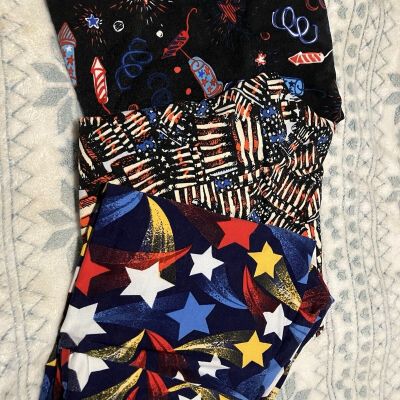 Lularoe 4th Of July leggings tall and curvy lot