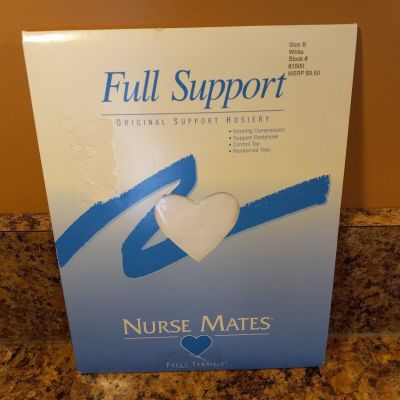 Women's Nurse Mates Hosiery Full Support White Nyln-Spdx Sz:B 4'11