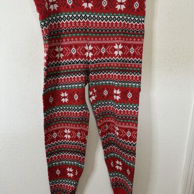 Torrid Christmas Striped Holiday Full Length Knit Leggings Size 2XL