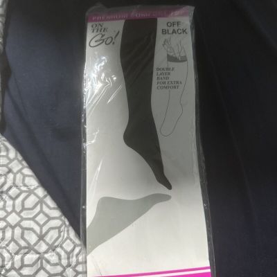 On the Go! Black Knee Highs For Ladies - brand new M11