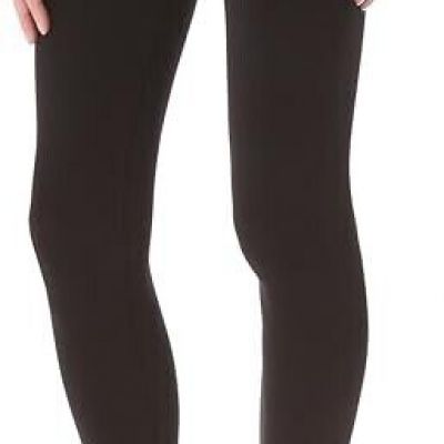 Plush Matte Spandex winter skiing  legging Fleece-Lined Black XS $40