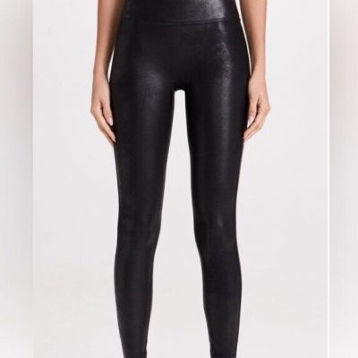 Spanx Size L Faux Leather Leggings for Women - Black