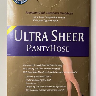 Premium Gold US Ultra Sheer Women's Luxurious Pantyhose Size One Silver Gray