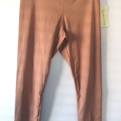 eye candy Women leggings Lined High Waist Tan Color size 2X NWT