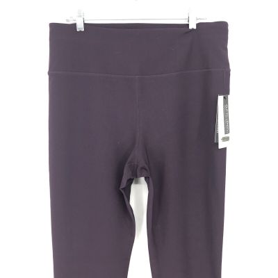 MPG Revitalize High Waisted Leggings Cut To Length Purple Raisin XL NWT