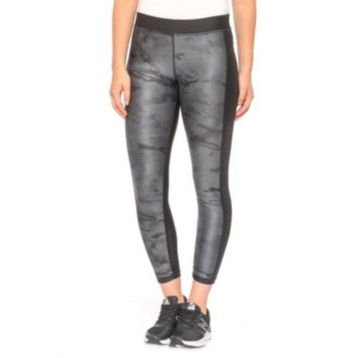 New Under Armour Women Tide Chaser Black Grey Compression Leggings | Size L