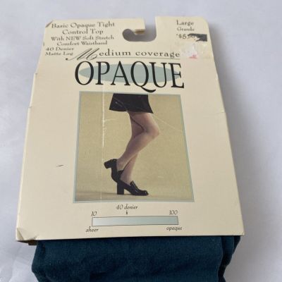 JC Penney Opaque Tights Large Control Top Size Large