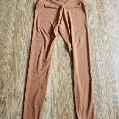 NWOT SUNZEL High Waisted Workout Leggings Orange Sz M 28W/25L 75percPoly/15percSpandex