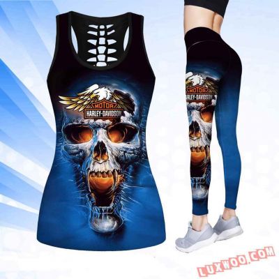 Harley--Davidson Limited Edition Woman Tanktop Legging 3D All Over Print S-5XL