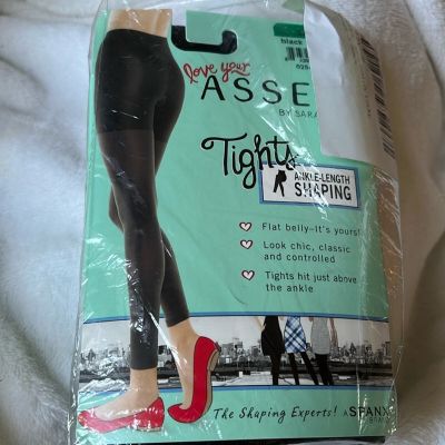 Spanx Assets Ankle Length Shaping Tights Size 3 Black 155-180lbs 5’3 to 5’11