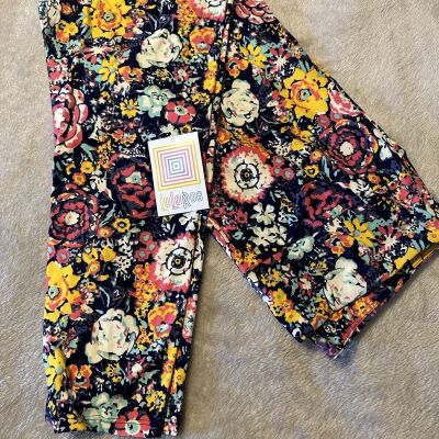 NWT LulaRoe Leggings Size TC2 Butter Soft Ankle Length Stretch Abstract Floral