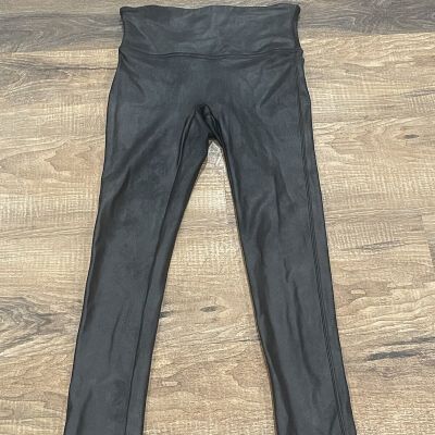 Spanx Faux Leather Leggings in Black Size Small Shapping Slimming EUC