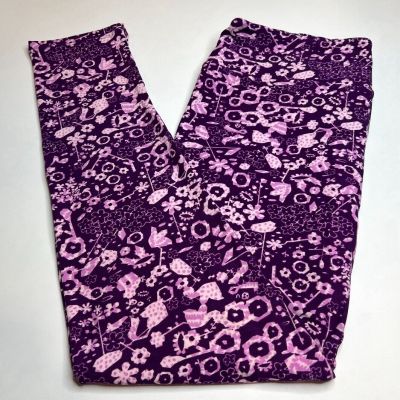 NEW LuLaRoe TC Leggings PURPLE LAVENDER Polka Dot ABSTRACT Modern FLOWER Daisy