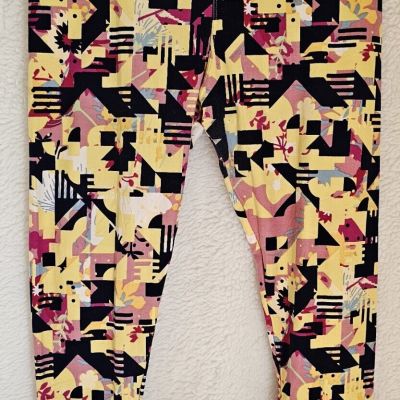 LuLaRoe Womens Leggings Pants Size TC2 Plus Multicolor Sueded