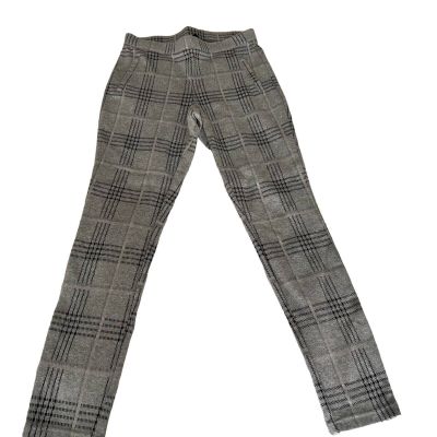 Hue Leggings Pants Size S Womens Black Pink Gray Plaid