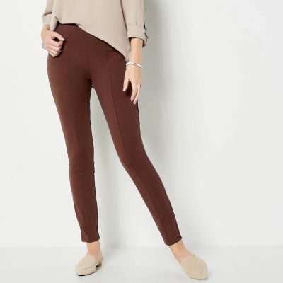 Susan Graver Weekend Size 5X Regular Premium Stretch Legging A463160 BROWN