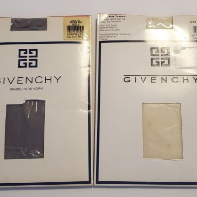 Lot of 2 Vintage Givenchy Pantyhose Size A- Silver Fox & Ivoire- see pics