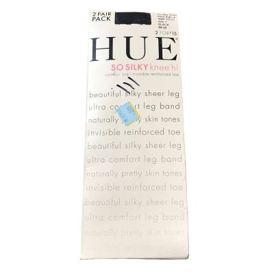 Hue 2 pack Black Knee Highs Size 1 Style 1222