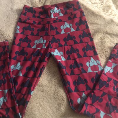 LuLaRoe OS Leggings Pants Pajamas Waist 24” Inseam 25” New Comfort Minnie Mouse