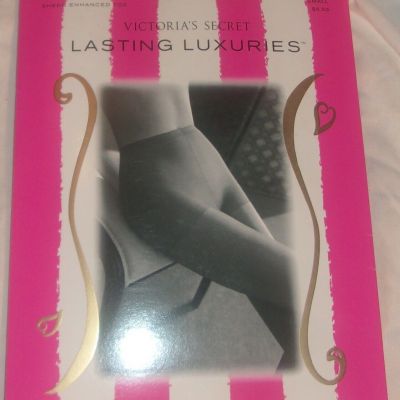 VICTORIAS SECRET LASTING LUXURIES PANTYHOSE JET BLACK SIZE SMALL NEW IN PACKAGE