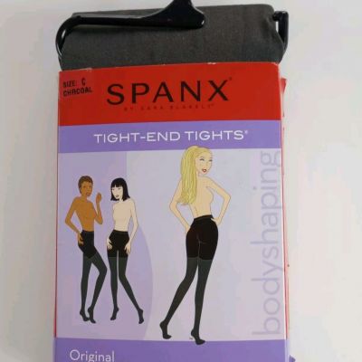 SPANX Tight-End Tights 128 Size C Color Charcoal High Waist New In Package NWT