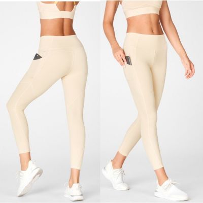 Pureluxe made by Fabletics Beige High-Waisted 7/8 Leggings Sports Size XXL