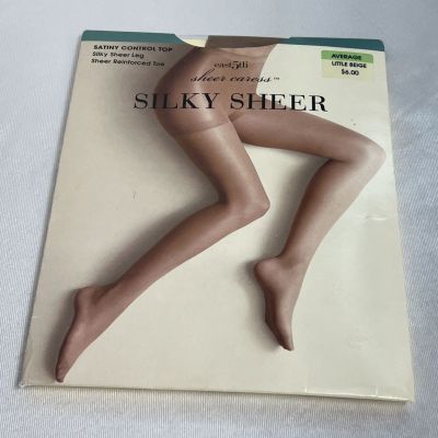 East 5th Sheer Caress Silky Sheer Long Reinforced Toe Average Little Beige