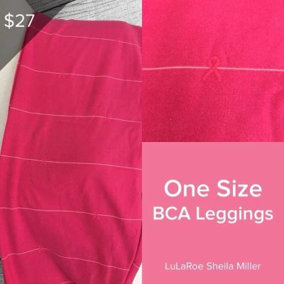 OS LuLaRoe BCA ???? Leggings - Bright Pink With Ribbon ????