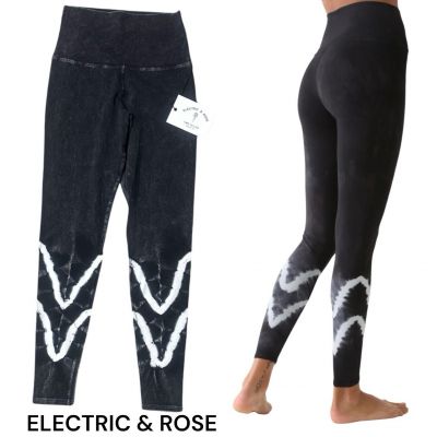 NWT Electric & Rose Chevron High Waist Athleisure Loungewear Leggings Size XS