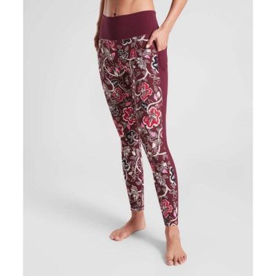 Athleta Floral Affirmation Powervita Workout Compression Leggings Size Small