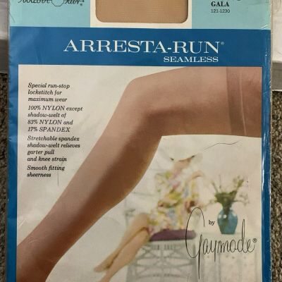 Vintage Stocking ARRESTA-RUN Seamless Thigh Size 10 Long  Gaymode  Gala Sheer