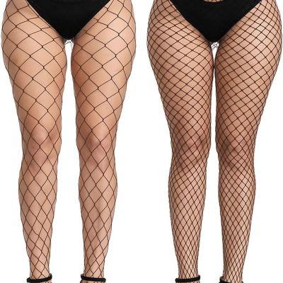 EVERSWE High Waist Fishnet Tights, Thigh High Suspender Stockings