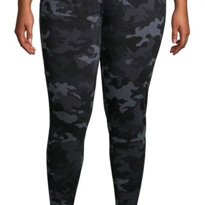 Terra & Sky Camo Black Soft Ultimate Plus Size Full Length Legging - 0X Pullover