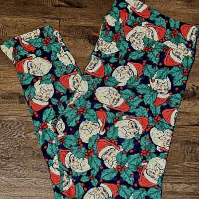 LuLaRose Leggings, TC2 (20-26), Christmas Santa Theme