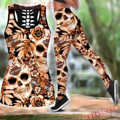 Harley--Davidson Limited Edition Woman Tanktop Legging 3D All Over Print S-5XL