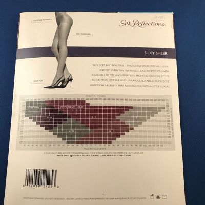 Pantyhose Silk Reflections Silky Sheer Control Top Size: EF “LITTLE COLOR” Beige