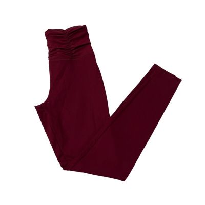 Forever 21 Leggings Maroon Nylon Spandex Blend, Elastic Waist, Women's Size S