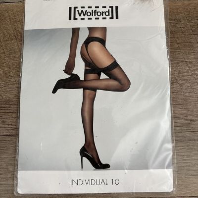 Wolford Individual 10 Stockings - Black - Size Small - NWT