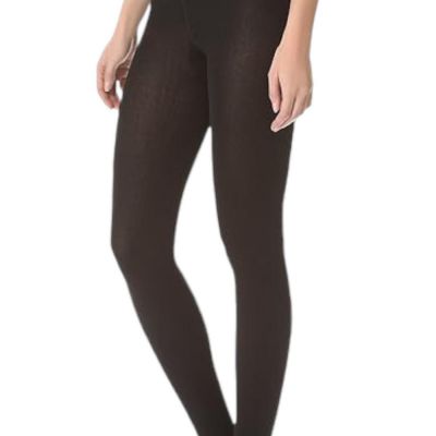 Plush Women's Footless Fleece Lined Tights Black