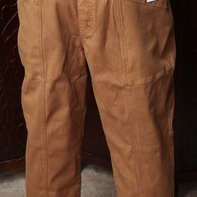 Spanx Stretch Twill Straight Leg Pant Style No. 20399R Size 1X Rust/Acorn color